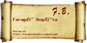 Faragó Bogáta névjegykártya