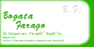 bogata farago business card